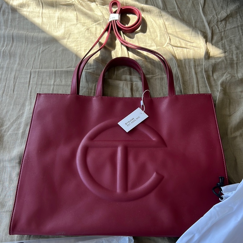 Telfar Large Oxblood Shopper